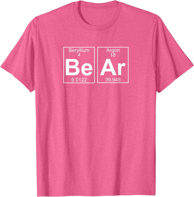 Gay Bear Pride T-Shirts Bear Periodic Table - Gay Bear Pride T-Shirt T-Shirt - Pink Heather