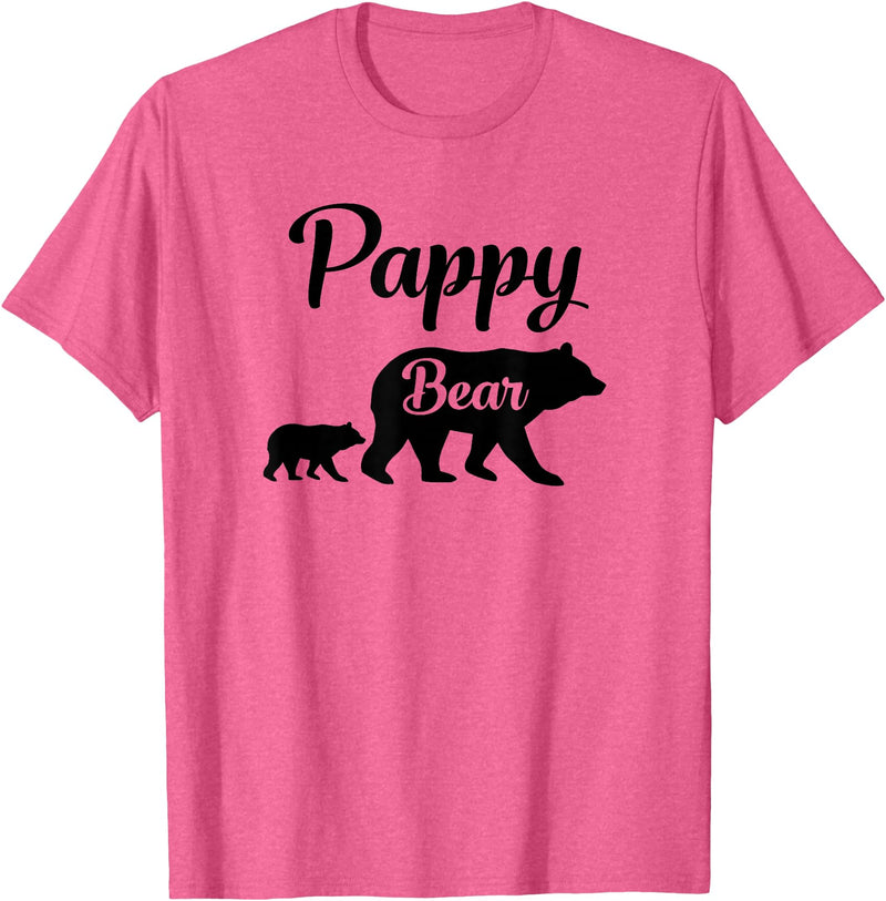 Pappy Gifts Pappy Bear Gift T-Shirt - Pink Heather