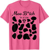 OscursBest Moo I'm a Cow Print Parody Costume Funny Graphic Not Spooky T-Shirt - Pink Heather