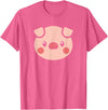 SHIRTSIDE PIG Pig Face Shirt Gift For Pig Lover T-Shirt - Pink Heather