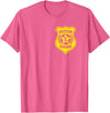 Cowgirl Security Badge Halloween Costume For Dad T-Shirt - Pink Heather