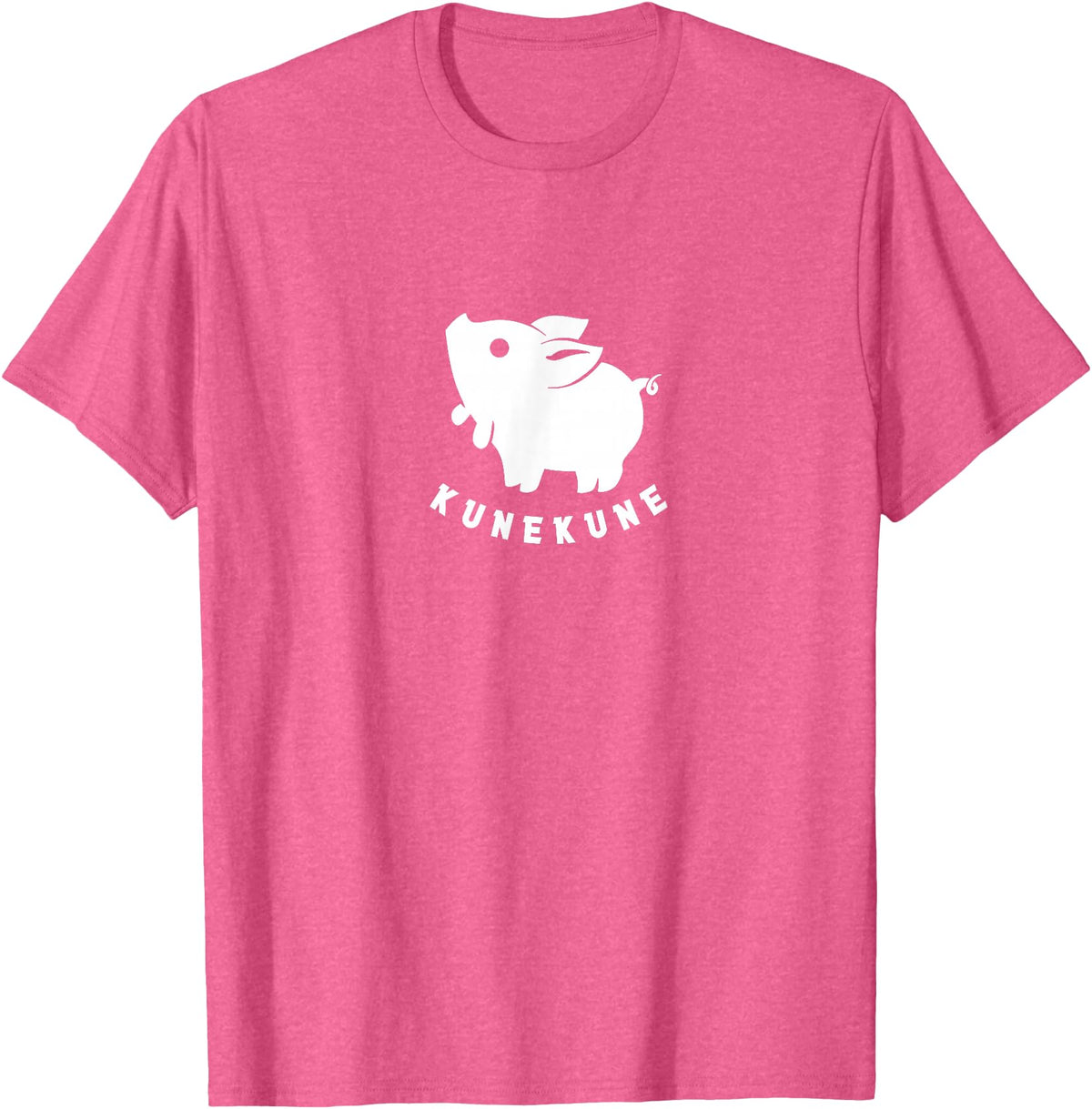 Kunekune cute piglet pet. Minimal art for pig fans Kunekune cute piglet pet. Minimal art for pig lovers T-Shirt - Pink Heather