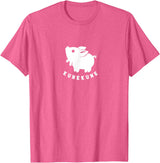 Kunekune cute piglet pet. Minimal art for pig fans Kunekune cute piglet pet. Minimal art for pig lovers T-Shirt - Pink Heather