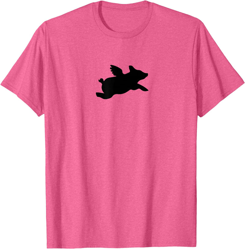 Pigs Flying Pig T-Shirt - Pink Heather