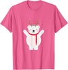 Ugly Sweater Designs Christmas Polar Bear T-Shirt - Pink Heather