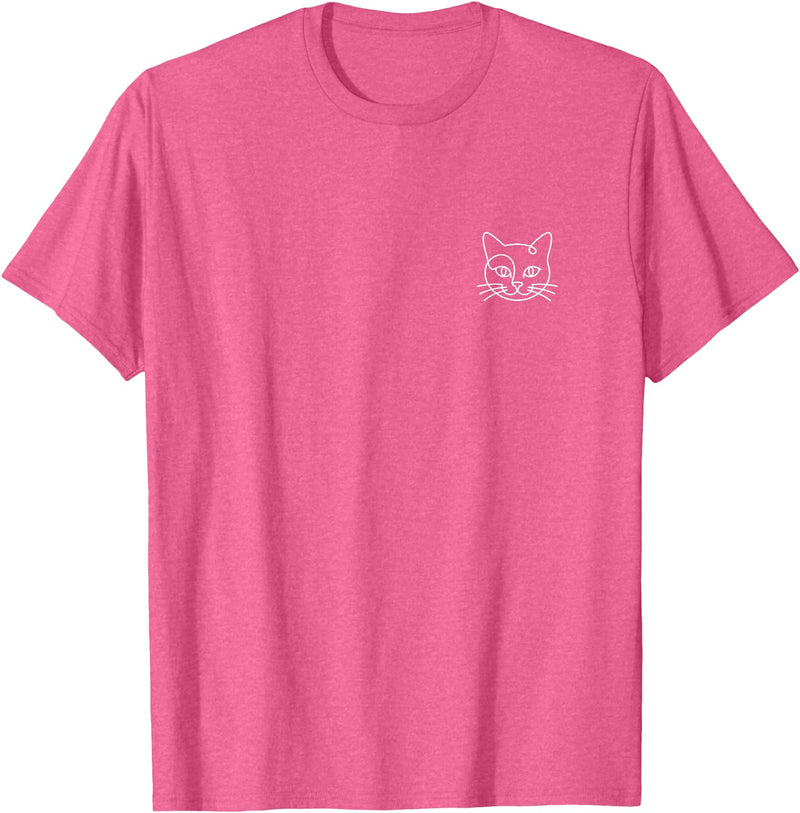 The Cat Head Apparel Co Cat Minimalist T-Shirt - Pink Heather