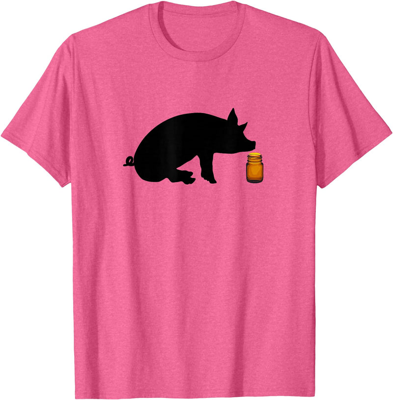 Bear Daddy Little Brown Bottle Popper Pig Head Cleaner Gay Mens T-Shirt T-Shirt - Pink Heather