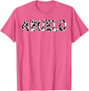 Cow Pattern Print Family Matching Birthday Apparel Cow Abuelo Birthday Family Matching Girl Boy Farm Birthday T-Shirt - Pink