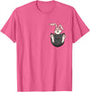 Cute Rabbit Bag Lover Bunny Graphic T-Shirt in Pink Heather