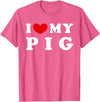 I Heart My Everything - Collection I Love My Pig T-Shirt - Pink Heather