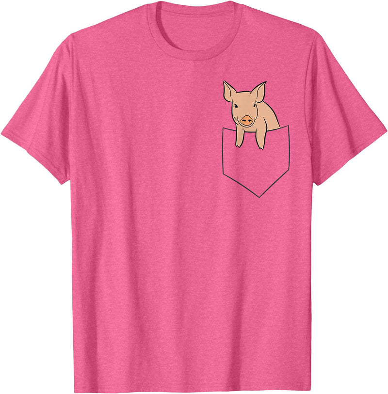 Funny Pig Farmer Gifts Funny Pig in Bag Farm Pig T-Shirt - Pink Heather