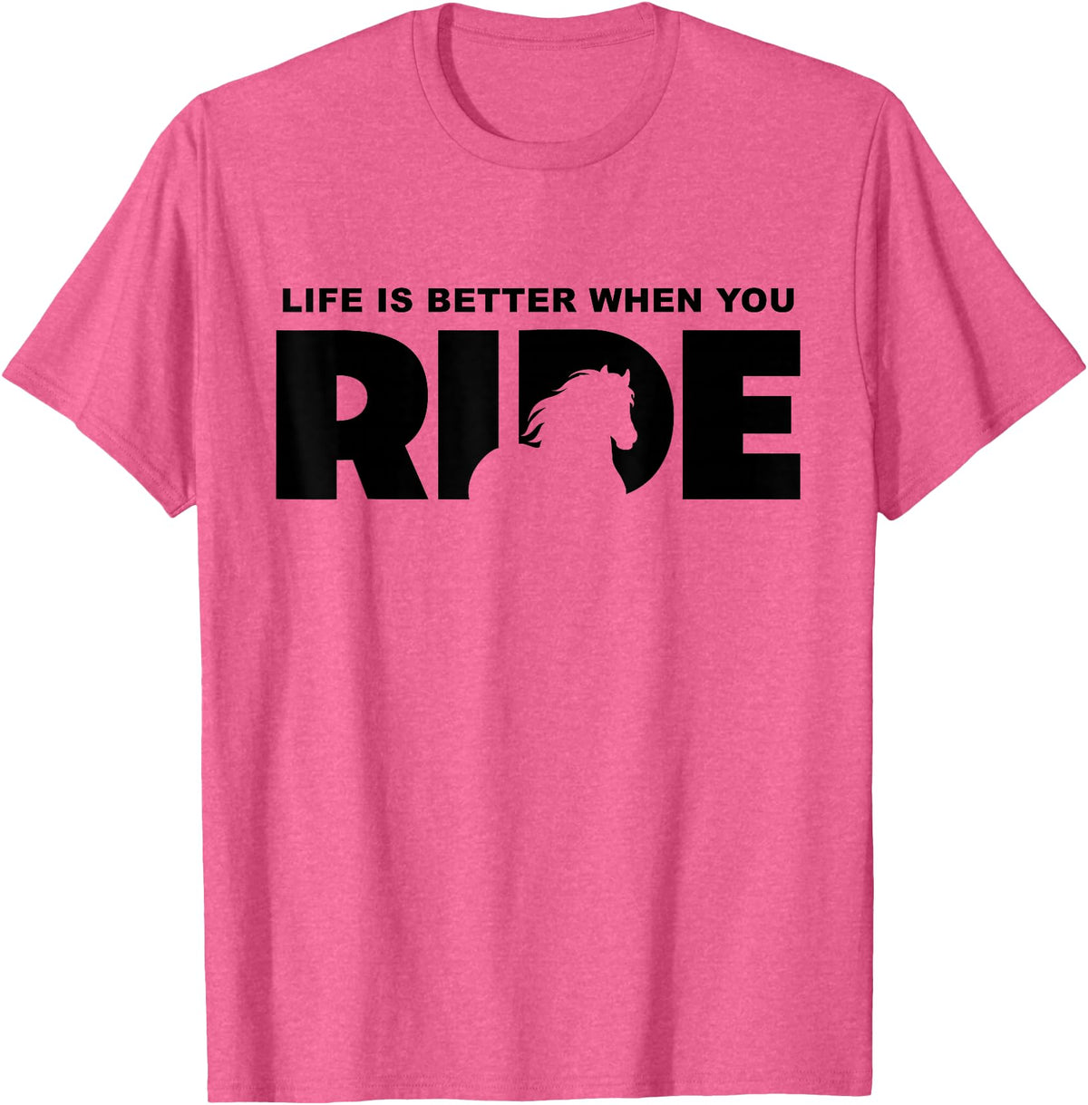 BASBO Horse Riding T-Shirt - Pink Heather
