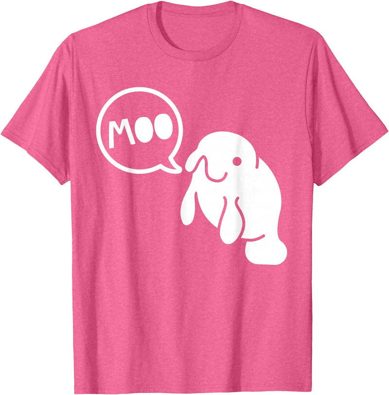 Manatee Marine Biology Tees Manatee Cows of the Sea Funny Marine Biology T-Shirt T-Shirt - Pink Heather