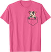 Funny Kunekune Pig Lover Gifts Kunekune Pig In a Pocket Cute Pocket Kunekune Pig T-Shirt - Pink Heather
