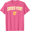 Official High School Fan Gear Church Point High School Battling Bears T-Shirt C2 T-Shirt - Pink Heather
