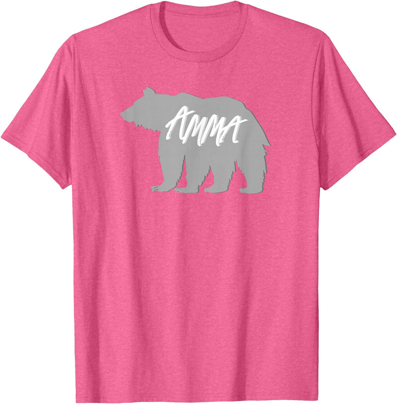 Grandma Granny GG T Shirt Gift SchippTees Amma Bear Icelandic Grandmother Nickname TShirt T-Shirt - Pink Heather