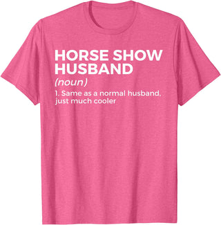 Horse Show Apparel Funny Horse Show Husband Definition T-Shirt - Pink Heather