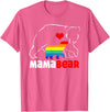Funny Bear Family Gay LGBT Pride Rainbow Flag TLT Mama Bear Proud Mom Rainbow Flag LGBT Pride Mother's Day T-Shirt - Pink Heather