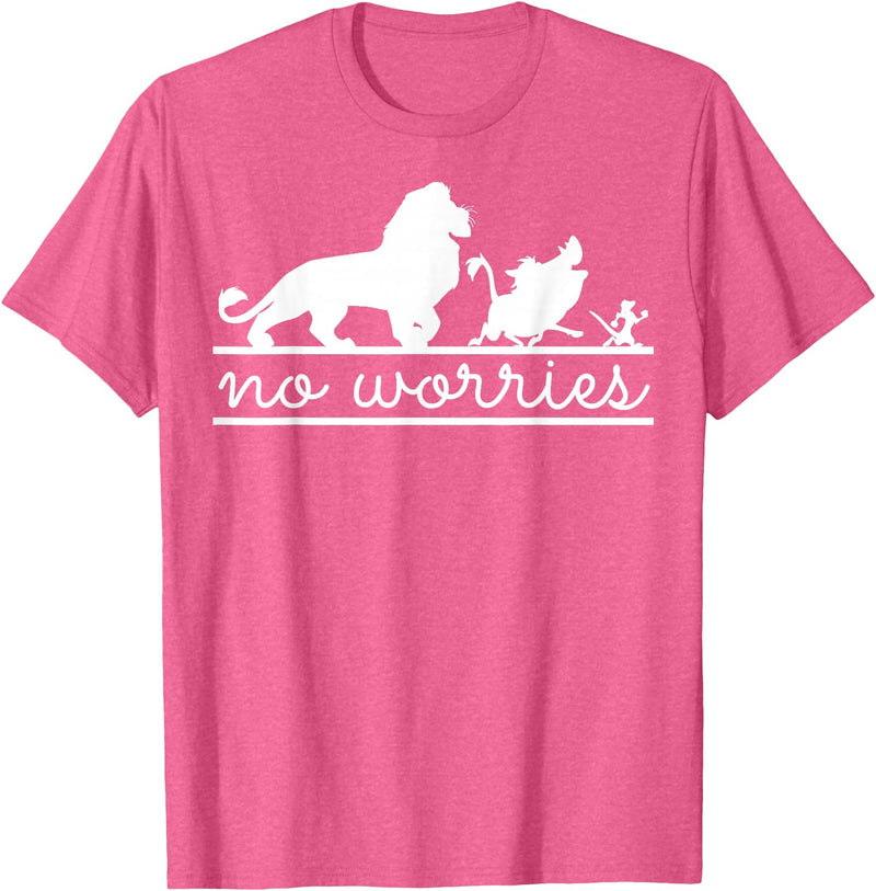 Disney Lion King No Worries Silhouette Trio T-Shirt - Pink Heather