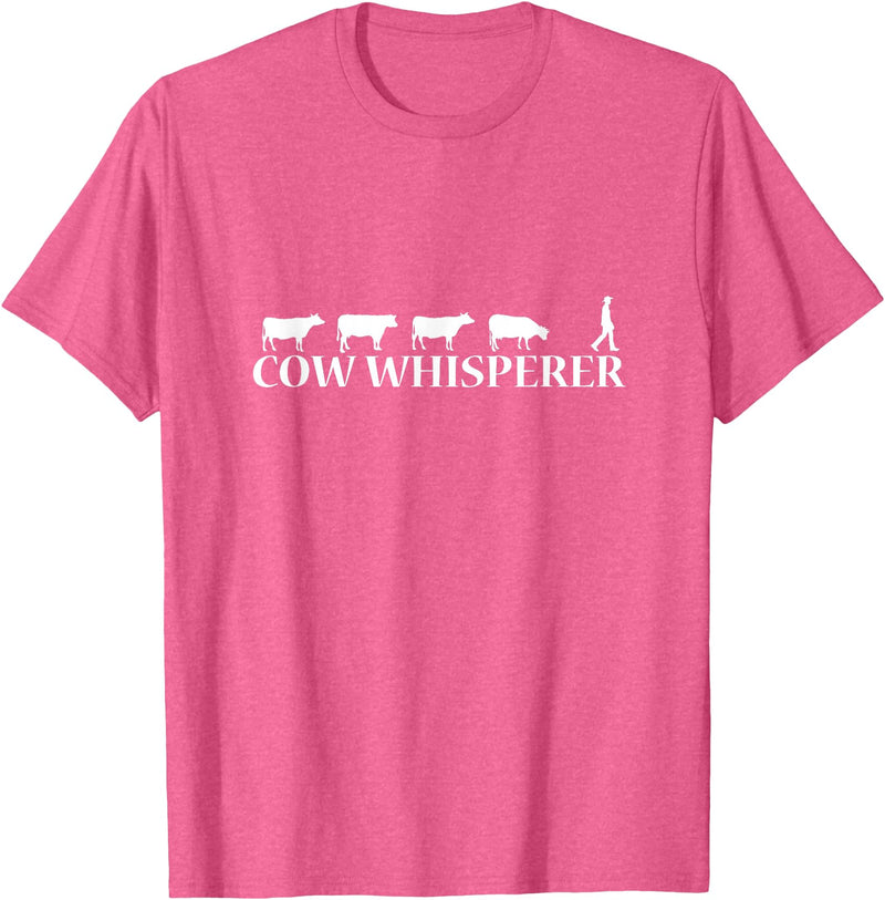 Cow by Mr.Y.T. Cow whisperer farmer T-Shirt - Pink Heather