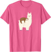 Unique Animal Lover Apparel Decor & Gifts Outlet Sloth Riding Llama Funny Graphic for Women for Girls T-Shirt - Pink Heather