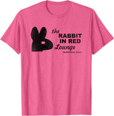 The Rabbit in Red Lounge Halloween T-Shirt in Pink Heather