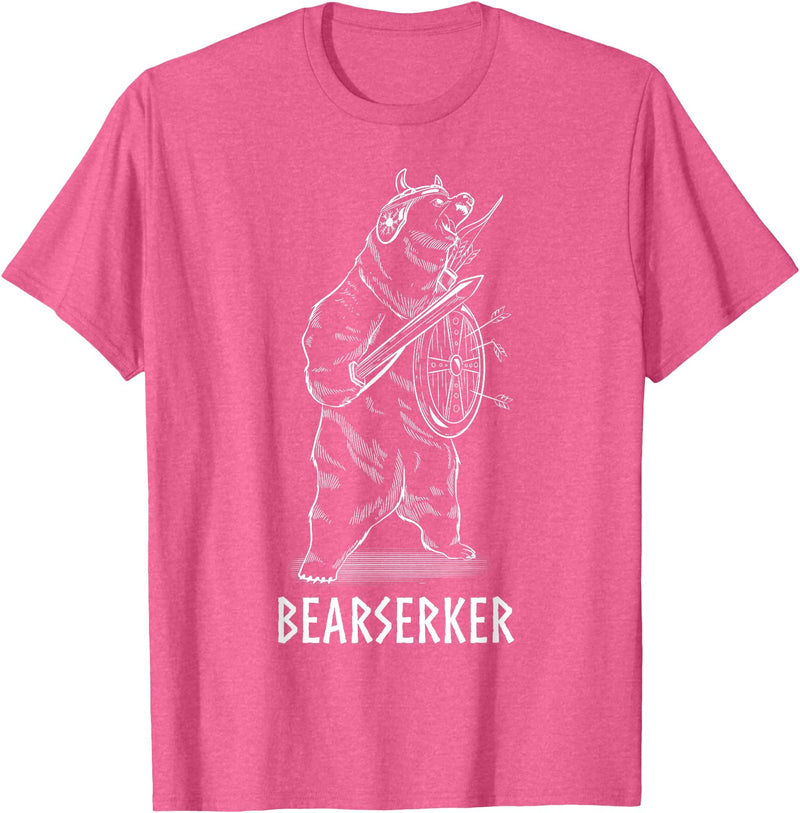 Viking Bear Warrior Lover Shirts Viking Bear Warrior Polar Brown Bear Berserkers T-Shirt T-Shirt - Pink Heather