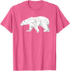 Geometric Patterns By DSMD Cool Polar Bear Geometric Pattern Boho Art Christmas Animal T-Shirt - Pink Heather