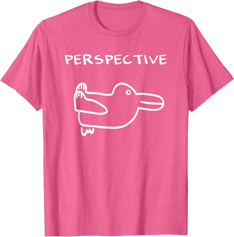 Wittgenstein Rabbit Duck - Philosopher T-Shirt in Pink Heather