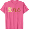 Family Birthday Bear Gifts One of The Birthday Boy Bear 1st Birthday Party Boy T-Shirt - Pink Heather