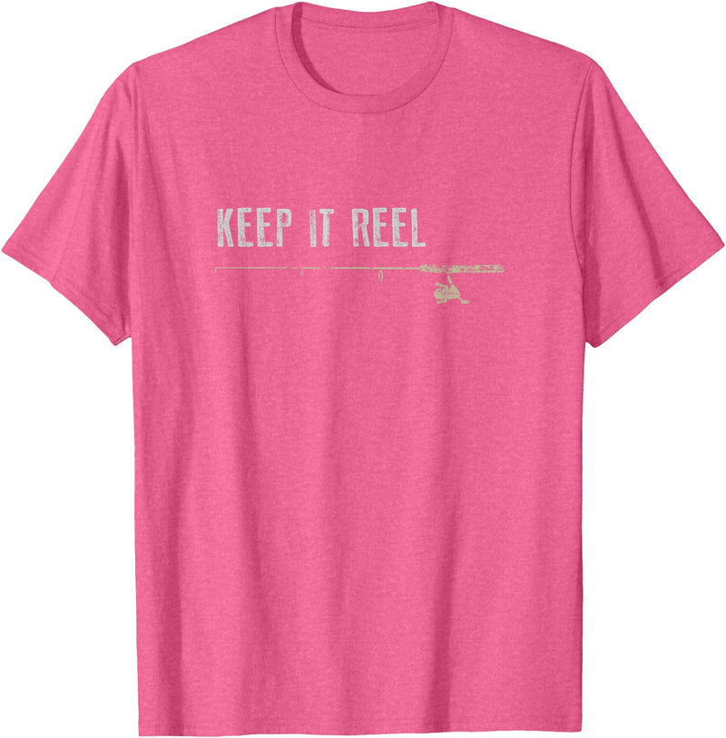 Triple G Mavs Funny Fishing Shirt, Keep it Reel Fish T-Shirt - Pink Heather