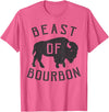Drinking Fun designs - Big Ray Designs Beast of Bourbon Drinking Whiskey Design Bison Buffalo Party T-Shirt - Pink Heather