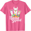 Llamas and Alpaca Gifts Llama Squad Funny Cute Llama Matching T-Shirt - Pink Heather