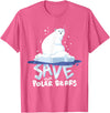 Polar Bears T-Shirts Tee Save The Polar Bears T-Shirt Save Animals Shirt Gift. T-Shirt - Pink Heather