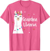 Me & Mommy Llama Co. Grandma Llama Cute Llamas Lover Best Grandmother Ever T-Shirt - Pink Heather