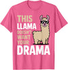 Llama Gift Llama Lover Accessories & Lama Stuff Funny Llama Design for Men Women Kids Llama Lover Llama T-Shirt - Pink Heather