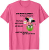 Funny Cow I'm Not Clumsy The Floor Cow I'm Not Clumsy The Floor Just Hates Me The Table T-Shirt - Pink Heather