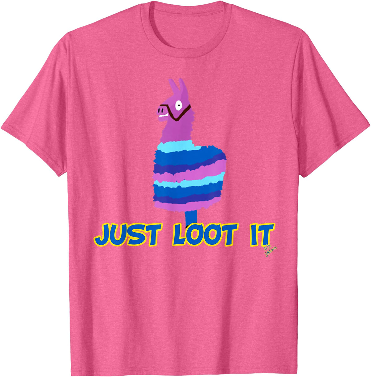 gamer shirts by jean olivier Funny llama outfit gamer outfit just loot it T-Shirt - Pink Heather