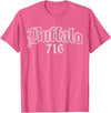 Buffalo NY by Kruzelly Vintage Buffalo New York 716 T-Shirt - Pink Heather