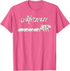 Wildflower Tee Co. Floral Mama Bear, Mom of 4 Shirt, Mama Bear and 4 Cubs T-Shirt - Pink Heather