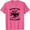 Farm Life Apparel & Gifts CHASING COWS IS MY CARDIO - Fun Farming T-Shirt - Pink Heather