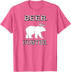 funny Beer Hunter shirt Funny Bear Deer BEER Hunting Tee Shirt T-Shirt - Pink Heather