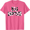 funny saying Gifts for Family Members and more Big Brother Cow Print Cow Pattern T-Shirt - Pink Heather