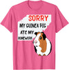 Funny Back to School Sorry My Guinea Pig Ate My Homework School Funny Guinea Pig T-Shirt - Pink Heather