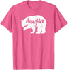 Family & Animals Gifts Daughter Bear - Funny Family T-Shirt Cool Animal Love Tee T-Shirt - Pink Heather