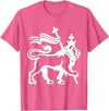 T and T Lion Christian Designs Lion Of Judah T-Shirt - Pink Heather