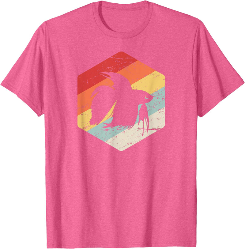 Cool Pet Beta Fish Gift Apparel Retro Vintage Freshwater Aquarium Betta Fish T-Shirt - Pink Heather