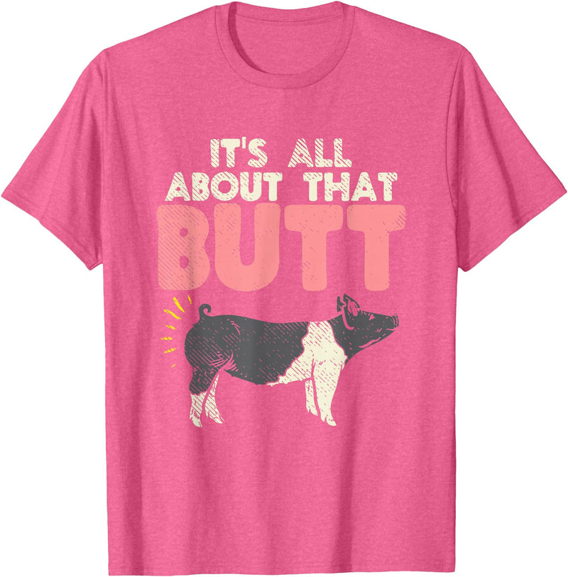Funny Livestock Show Puns And More Pig Show, Livestock Show, British Saddleback T-Shirt - Pink Heather