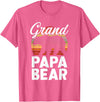 Crazy Grandpa Apparel & Gifts Fun Grandpa Animal Sunset Graphic - Grandpapa Bear T-Shirt - Pink Heather