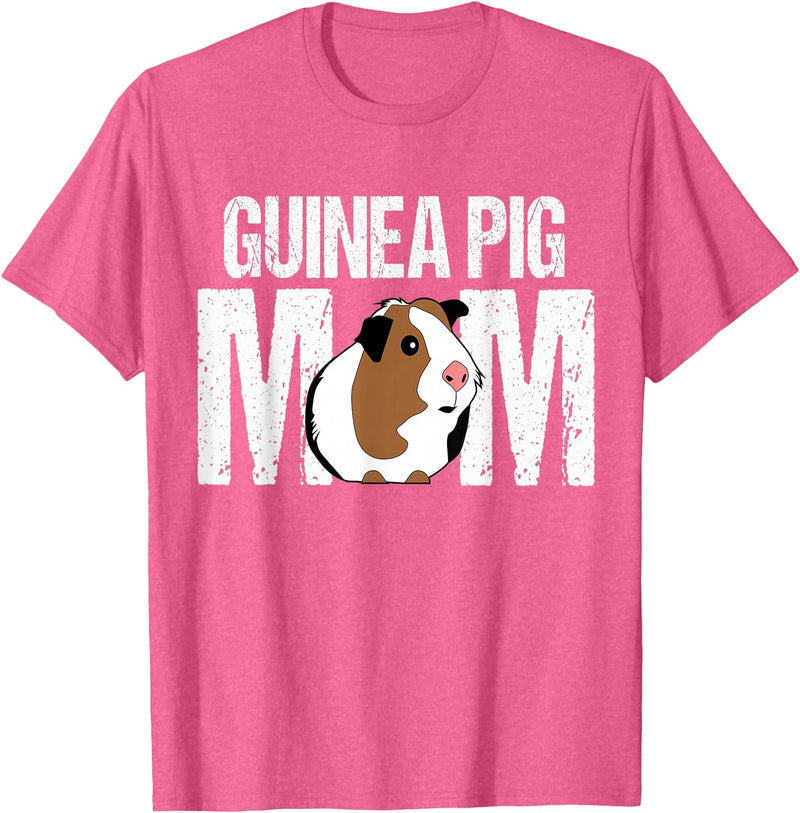 Guinea Pig Shirts & Accessories Guinea Pig Mom Shirt | Funny Guinea Pig Tshirt T-Shirt - Pink Heather